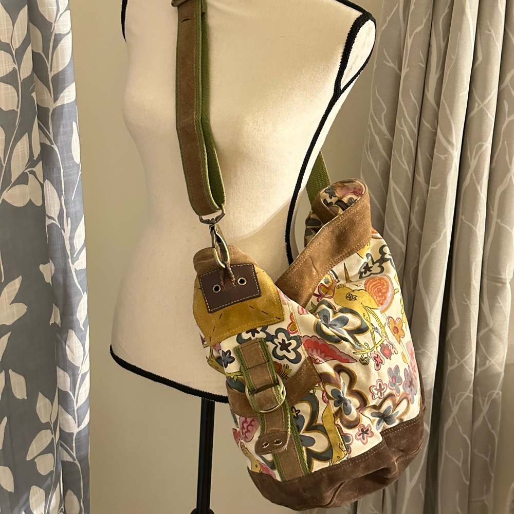 Lucky Brand Floral Canvas Shoulder Bag